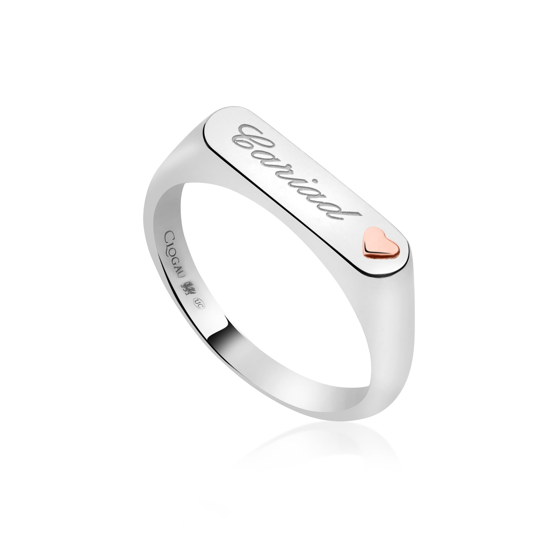Cariad® Engraved Bar Ring