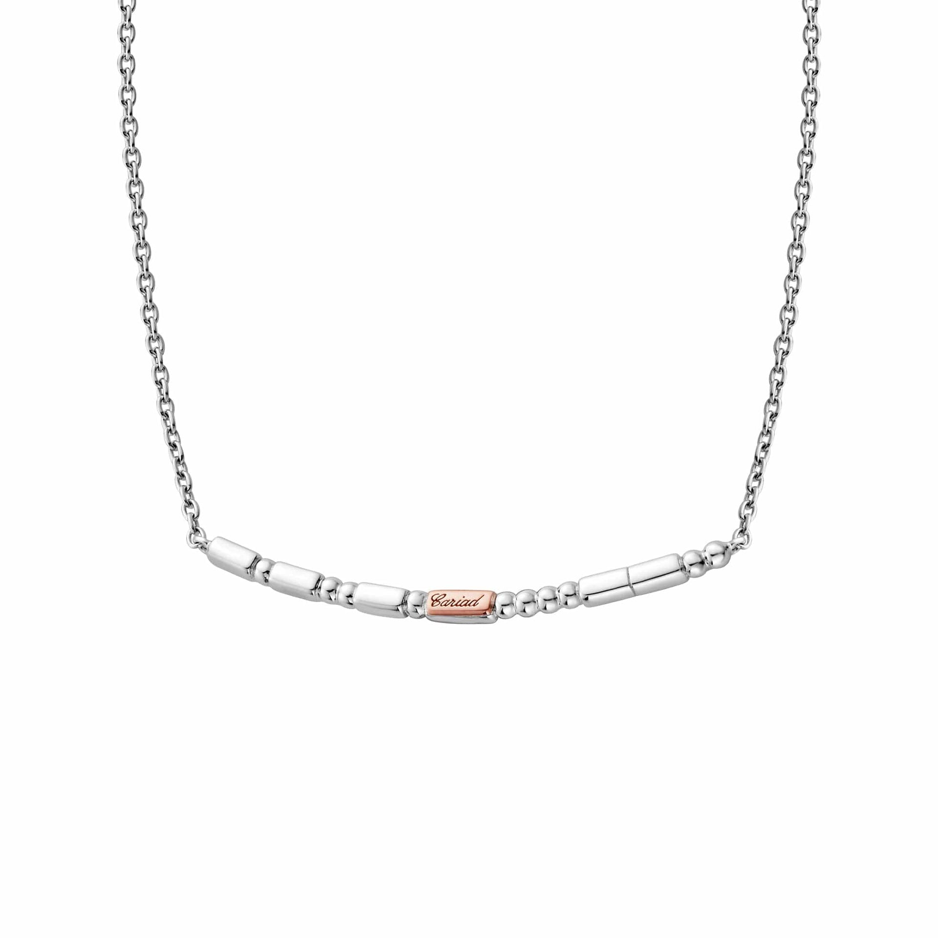 Cariad® Morse Code Silver Necklace