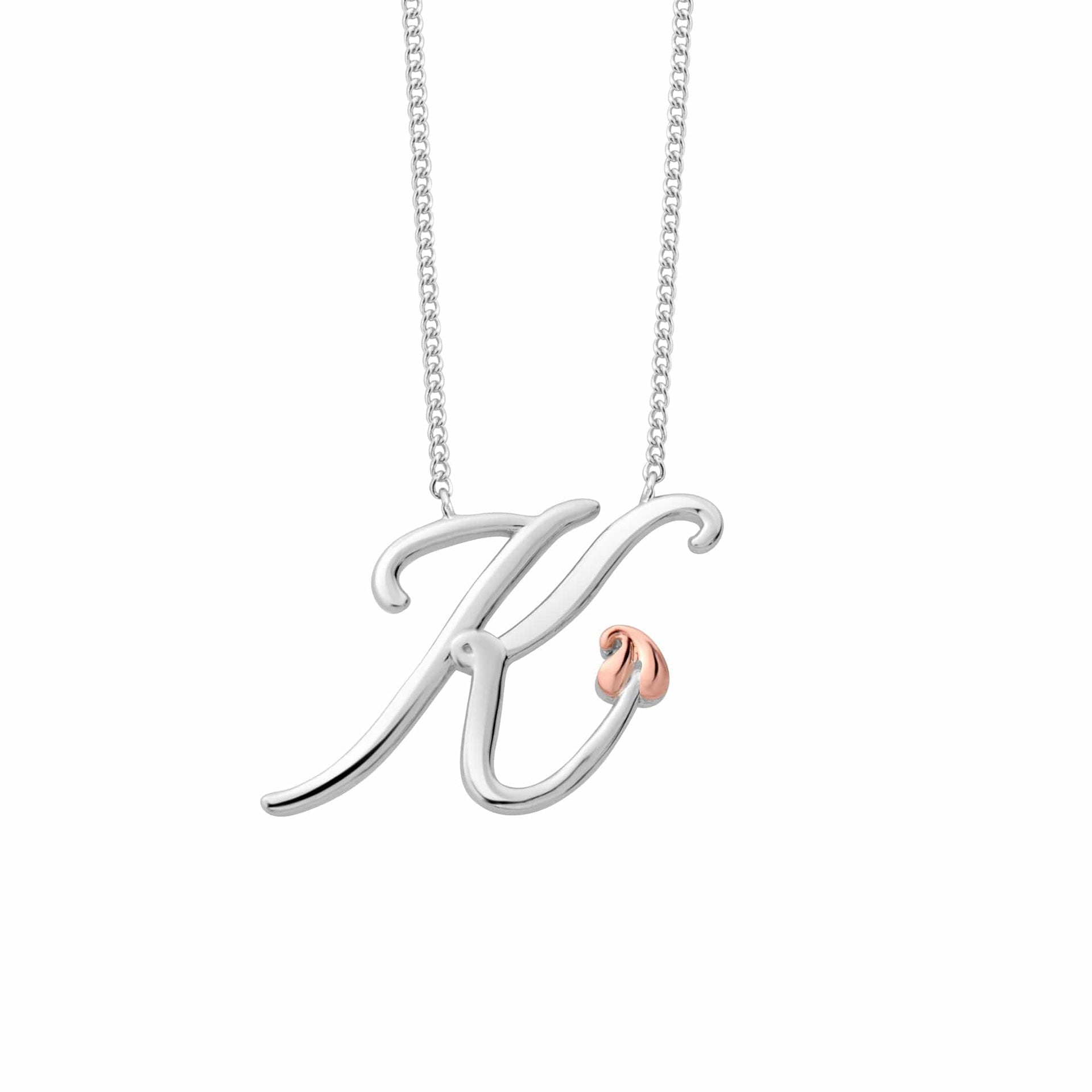 Tree of Life® Initials Silver Necklace - Letter K