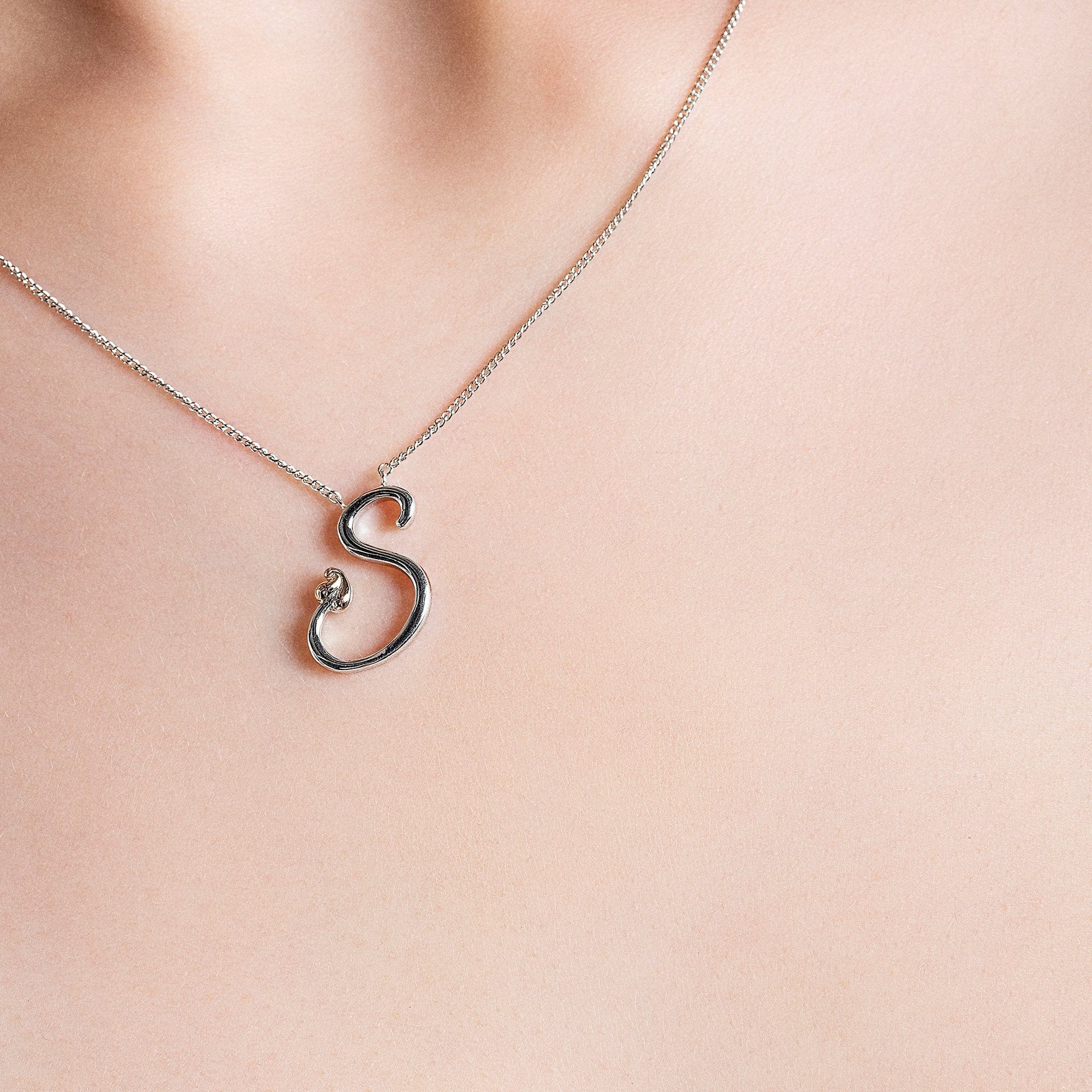 Tree of Life® Initials Silver Necklace - Letter S