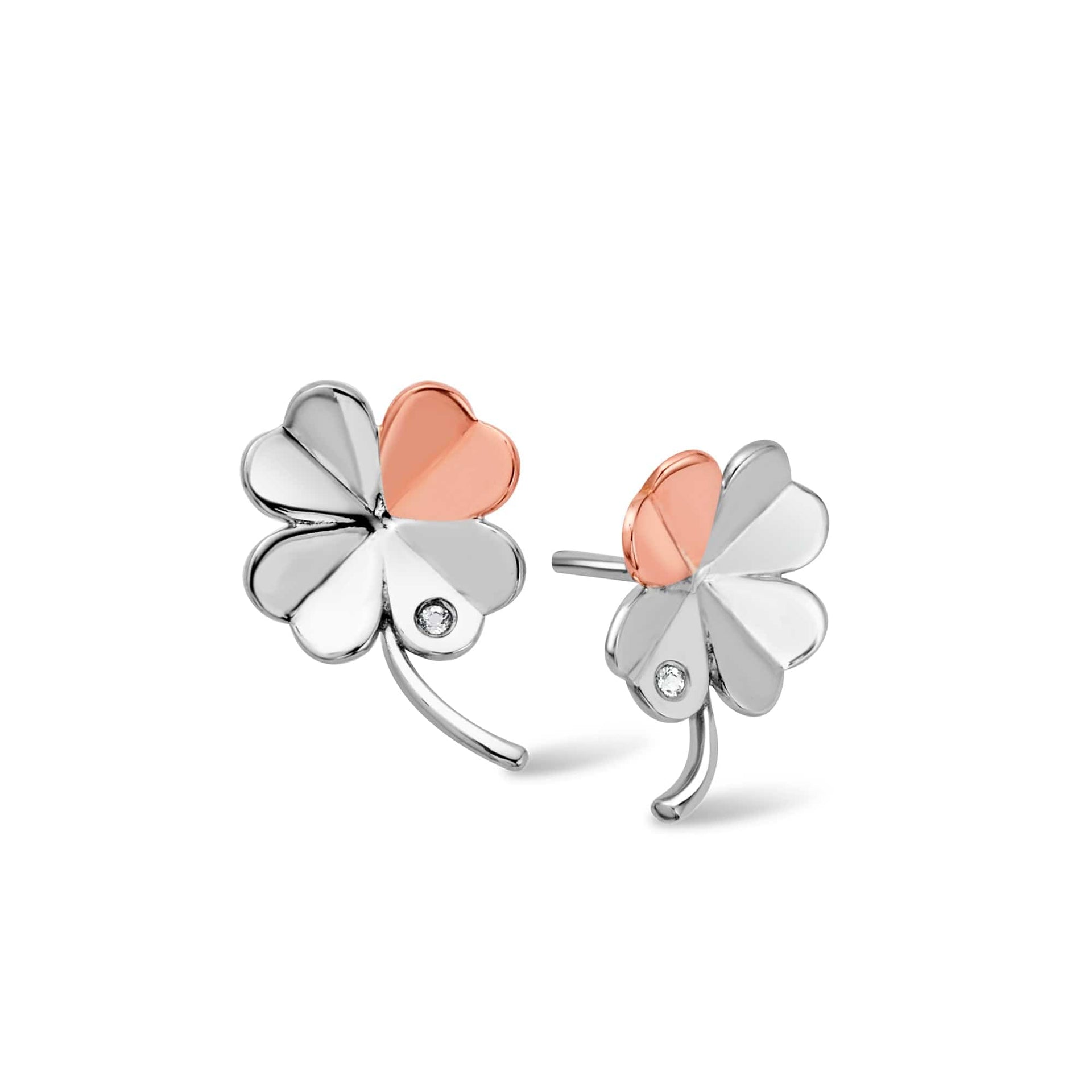 Pob Lwc Silver Stud Earrings