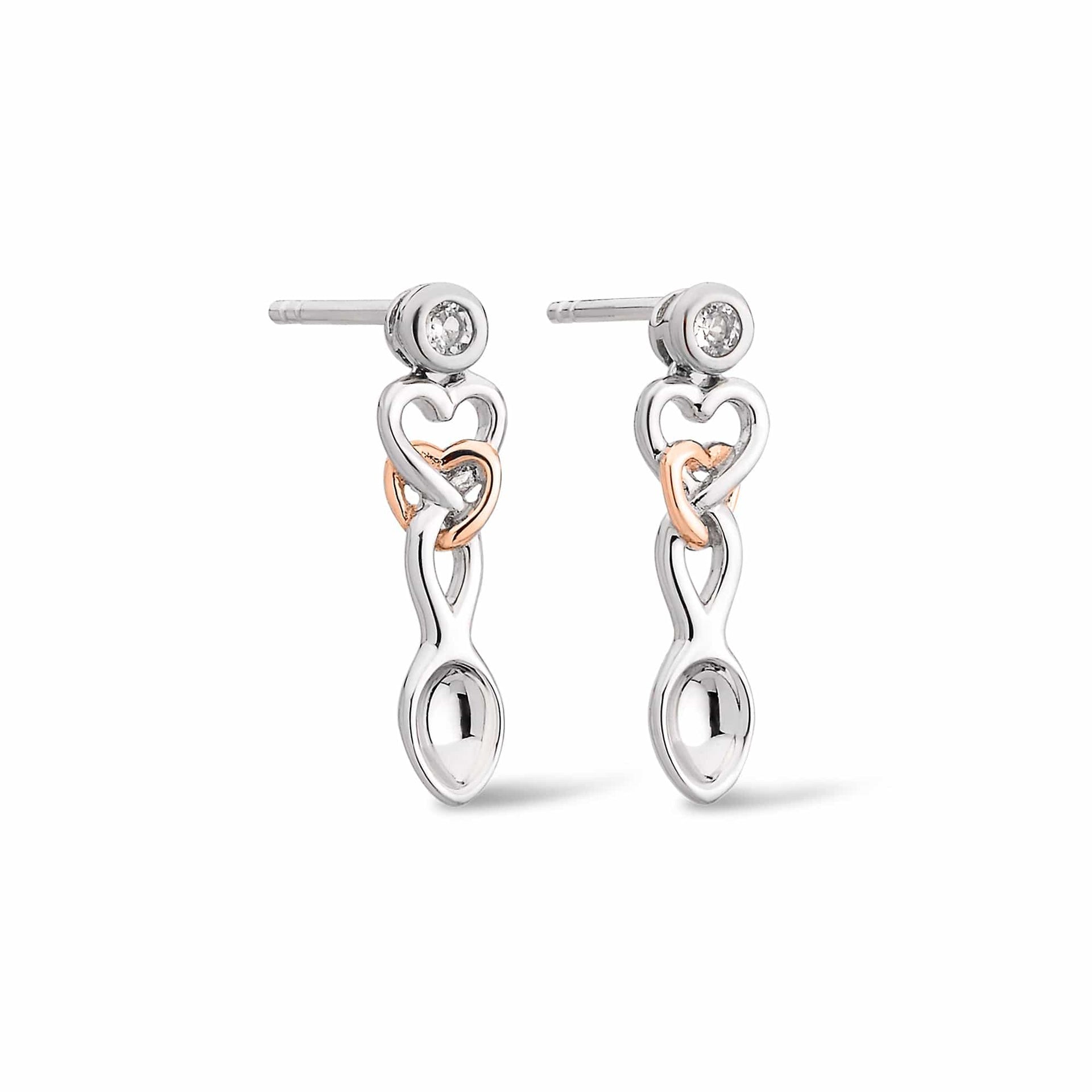 Lovespoons Silver Drop Earrings