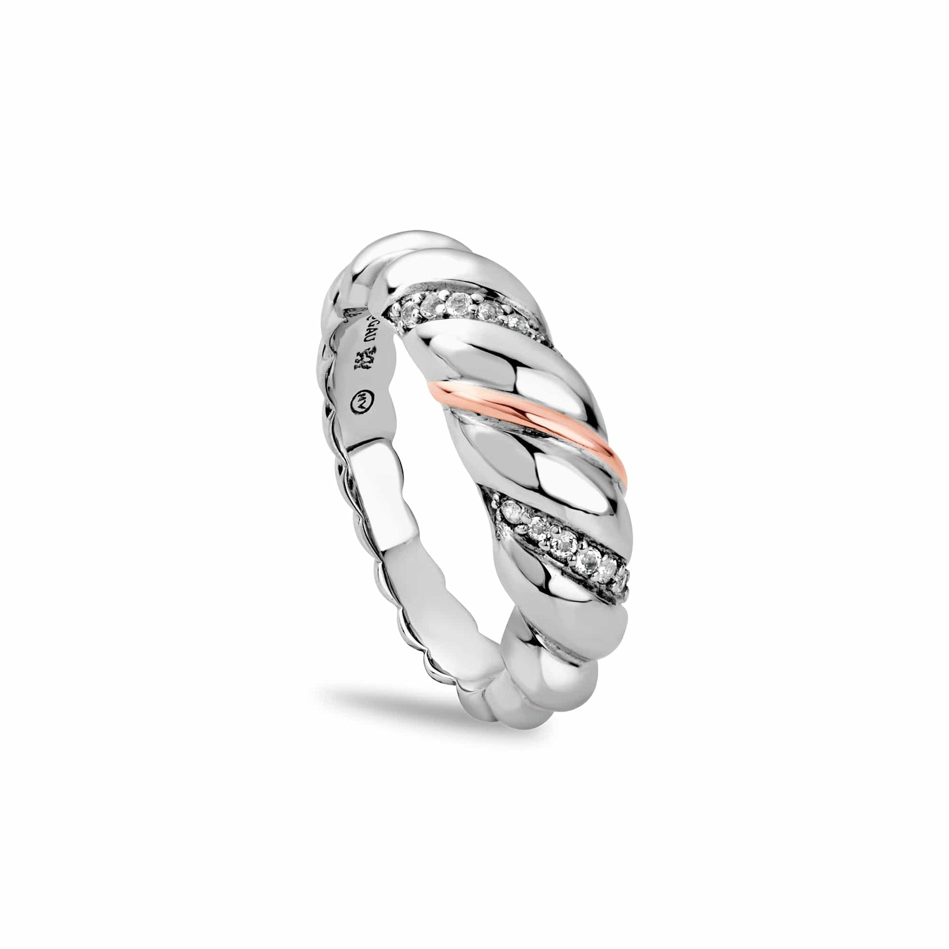 Lover's Twist Silver Slim Ring