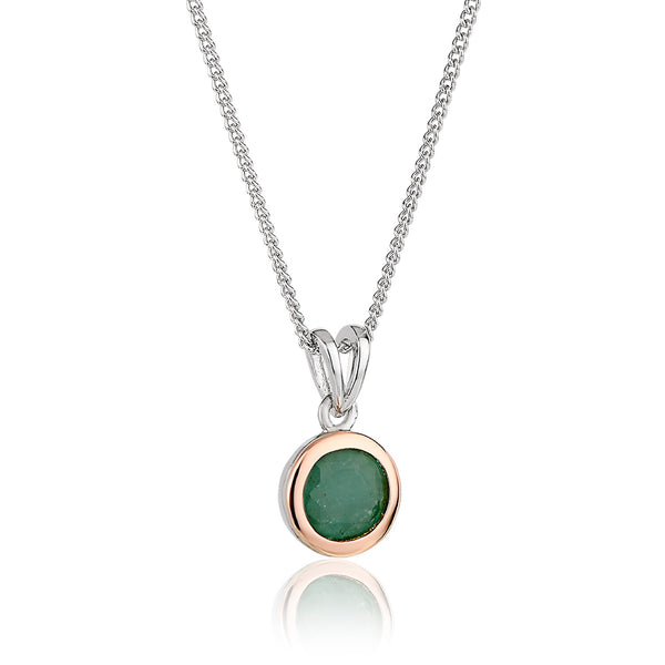 May Birthstone Silver and Emerald Pendant – Clogau Outlet