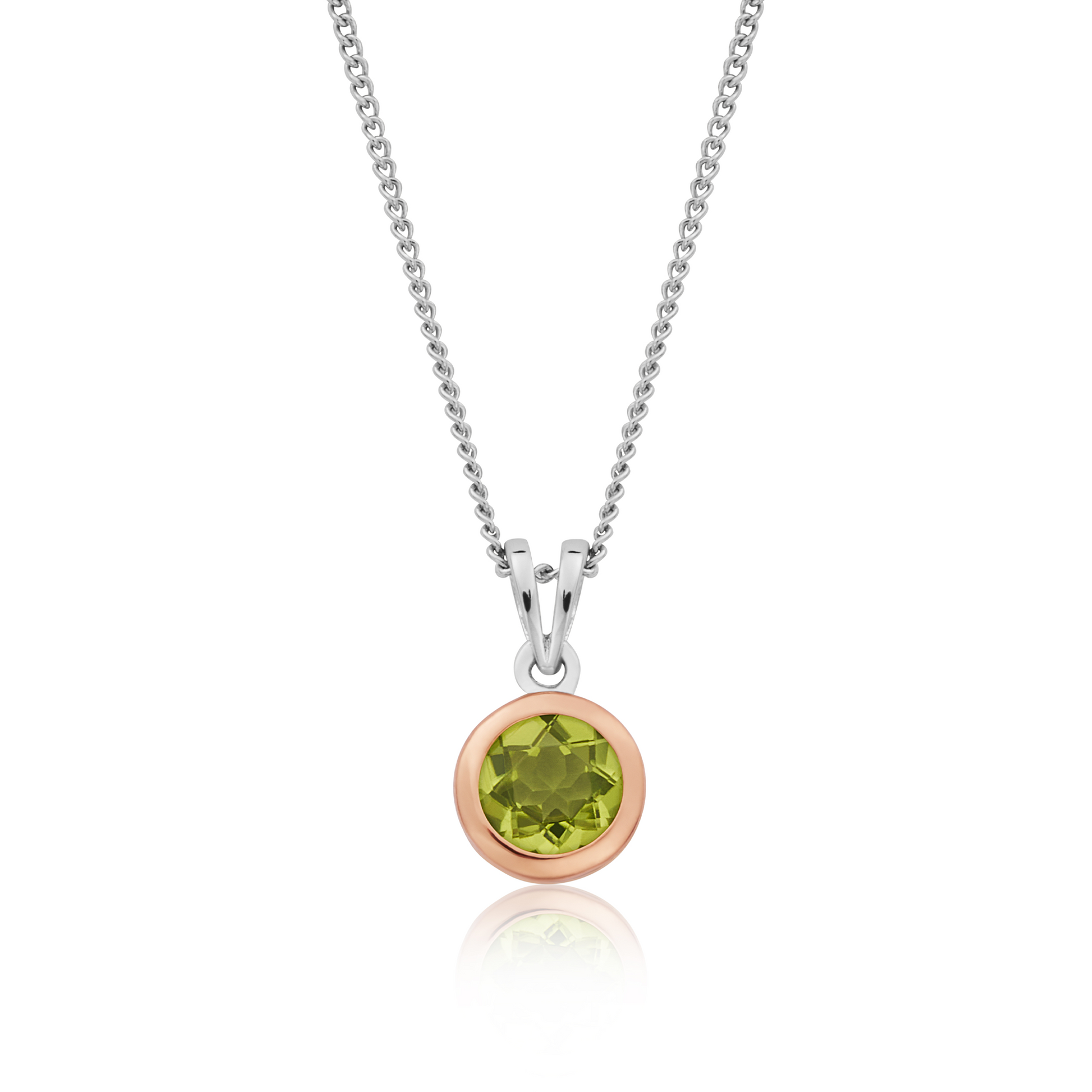 August Birthstone Silver and Peridot Pendant