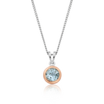 December Birthstone Silver and Blue Topaz Pendant