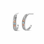 Lilibet Silver and Sky Blue Topaz Hoop Earrings