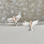 Red Kite Silver Stud Earrings