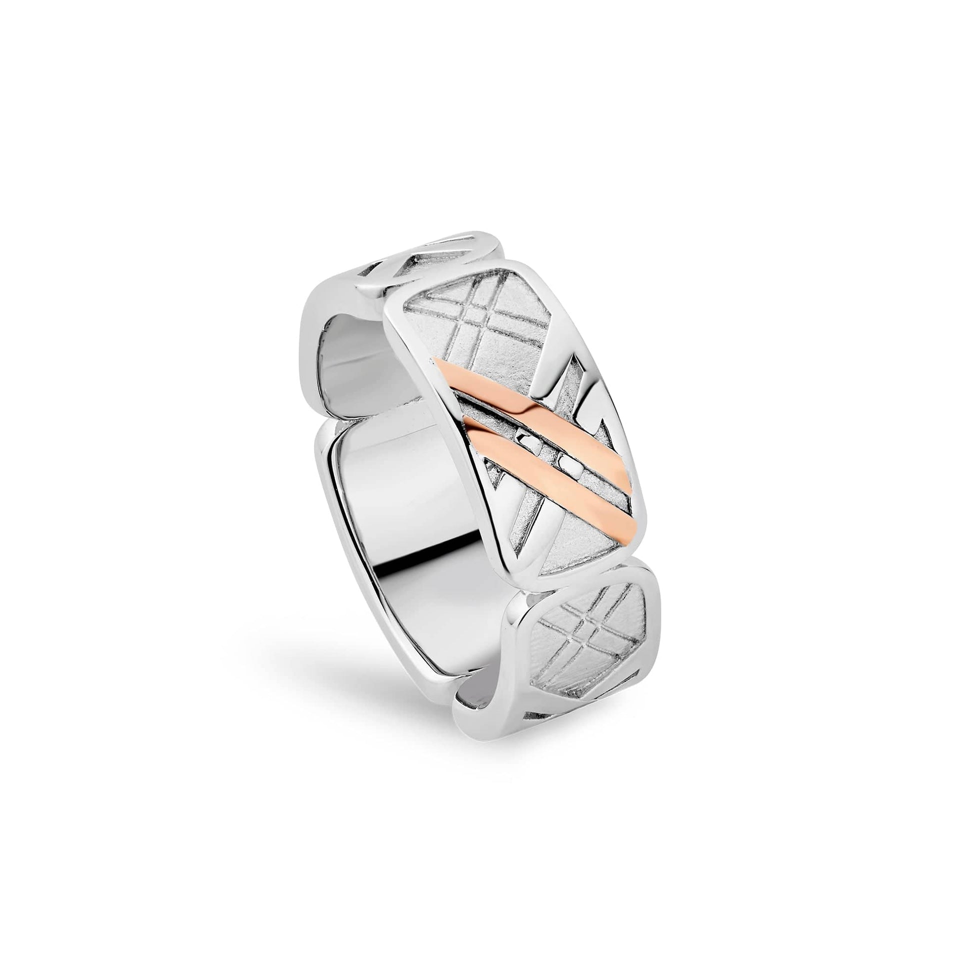 Welsh Tartan Silver Ring