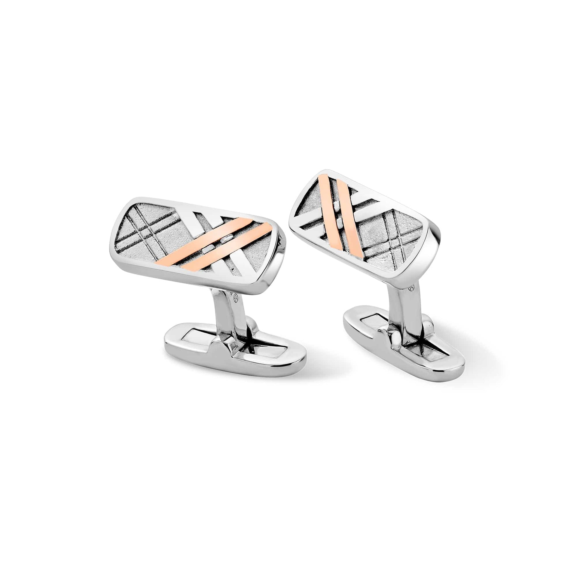 Welsh Tartan Silver Cufflinks