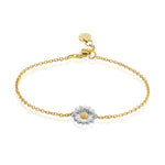 Daisy White and Yellow Gold Bracelet