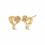 St David's Daffodil Gold and Diamond Stud Earrings