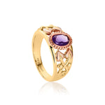 Tree of Life® Delphinium Gold and Amethyst Ring