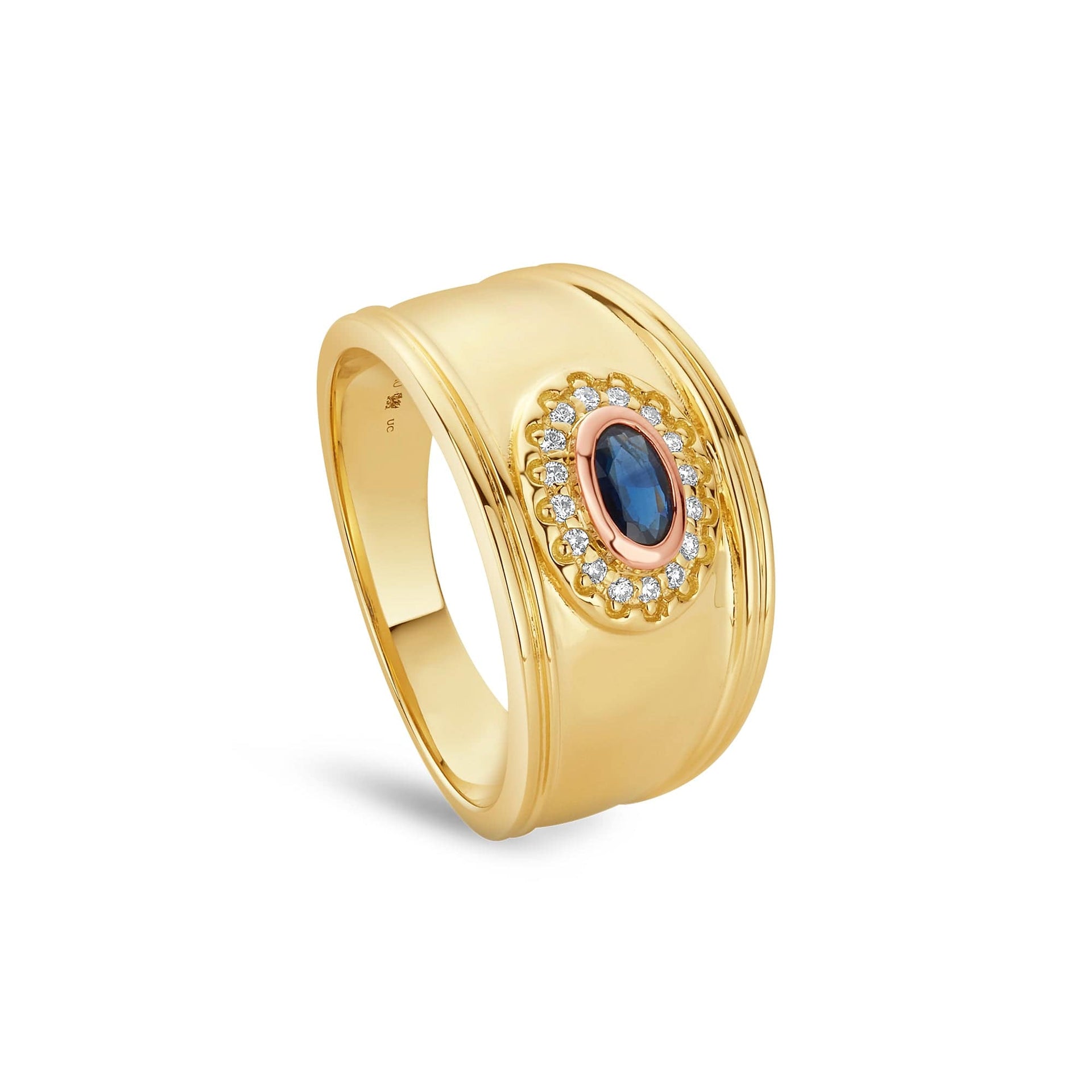 Princess Diana Gold, Sapphire and Diamond Ring