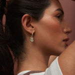 Lady of Luck Mother of Pearl Diamond Earrings