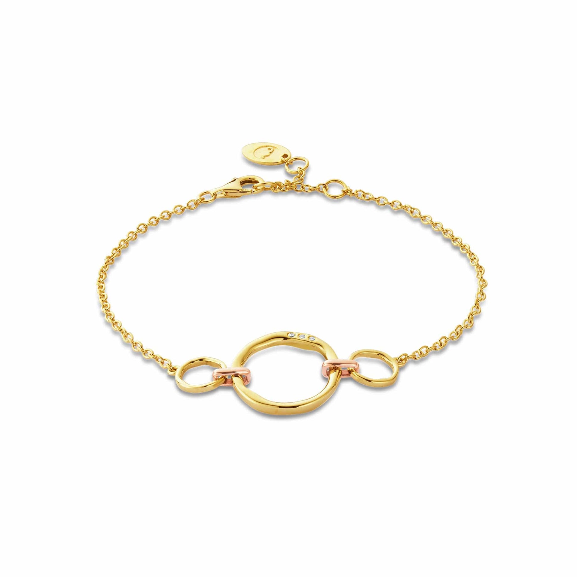 Ripples Gold and Diamond Bracelet