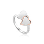 Cwtch Silver Double Heart Ring